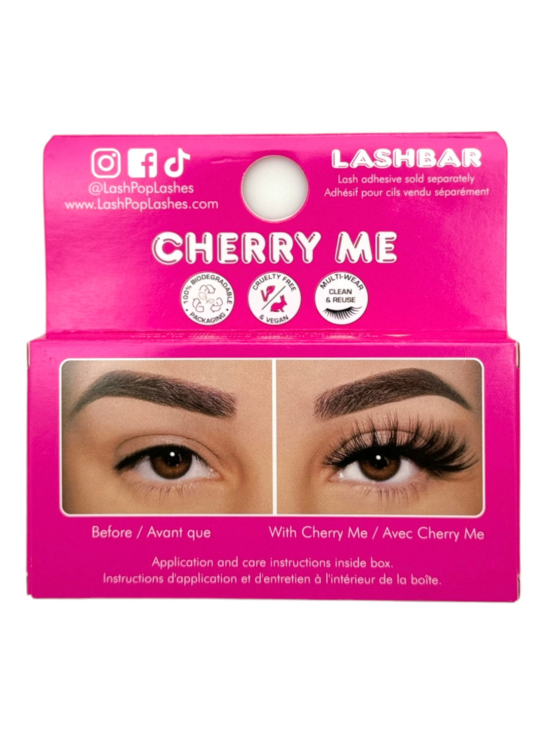 Cherry Me 3D Fauxmink Lashbar Single-Pack False Eyelashes *Bio Packaging