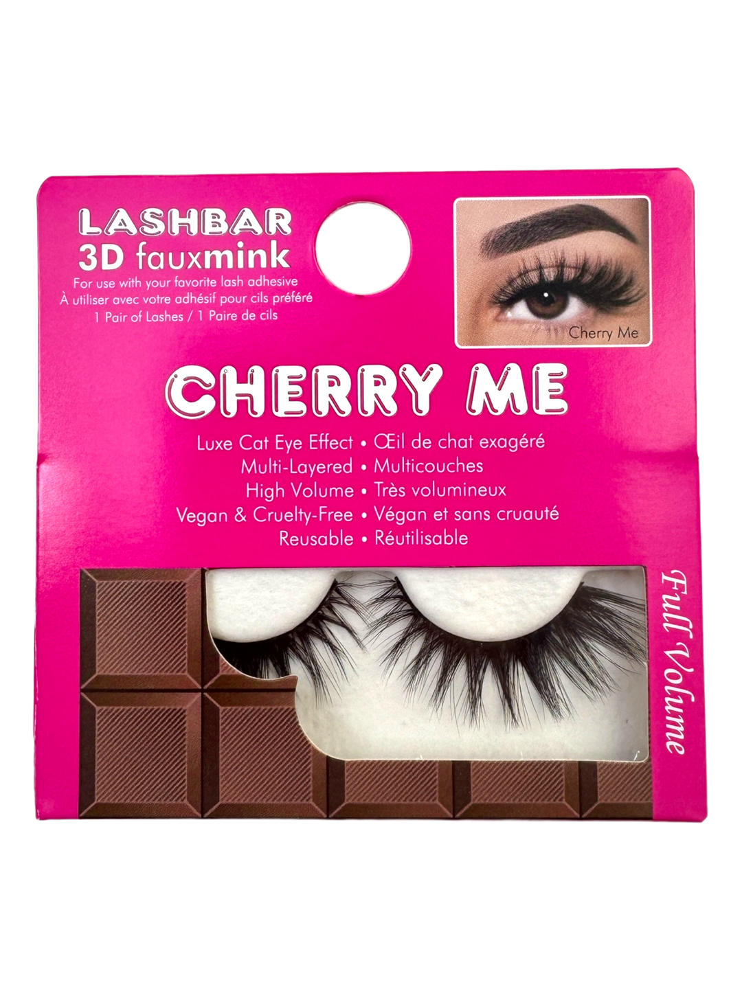 Cherry Me 3D Fauxmink Lashbar Single-Pack False Eyelashes *Bio Packaging