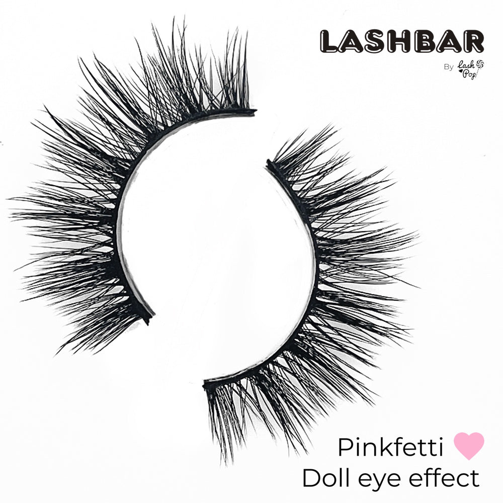 Single-Pack Pinkfetti 3D Fauxmink Lashbar False Eyelashes – Lash