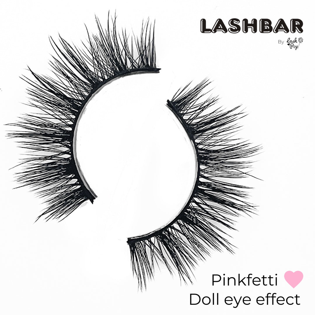 Single-Pack Pinkfetti 3D Fauxmink Lashbar False Eyelashes