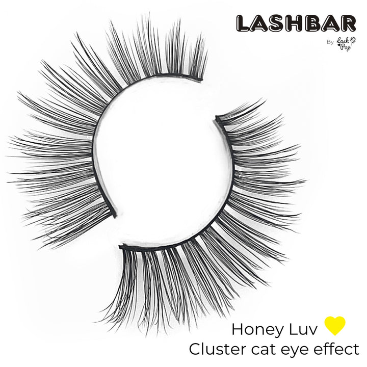 Single-Pack Honey Luv 3D Fauxmink Lashbar False Eyelashes<br>(Case of 24)