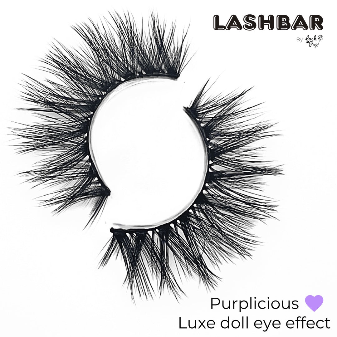 3-Pack Purplicious 3D Fauxmink Lashbar False Eyelashes