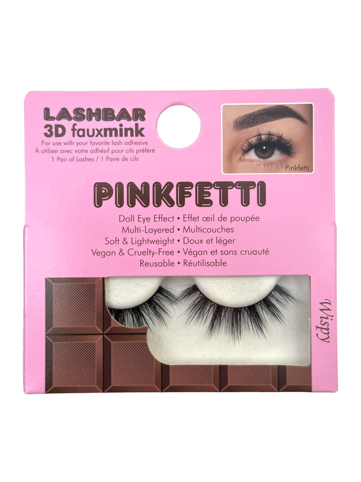 Pinkfetti 3D Fauxmink Lashbar False Eyelashes  *Bio Packaging