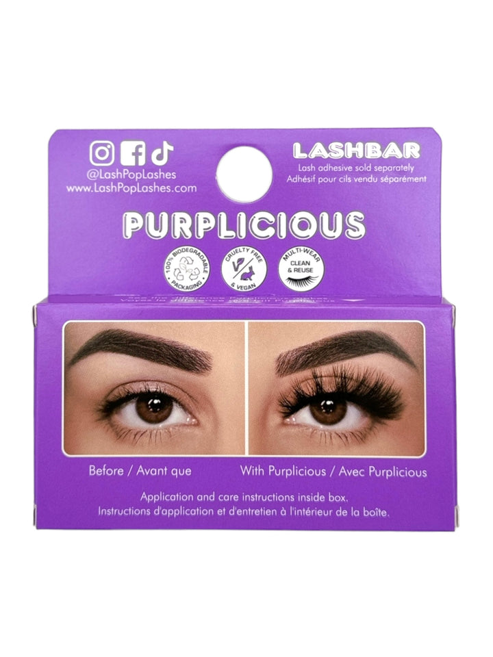 Purplicious 3D Fauxmink Lashbar Single-Pack False Eyelashes *Bio Packaging