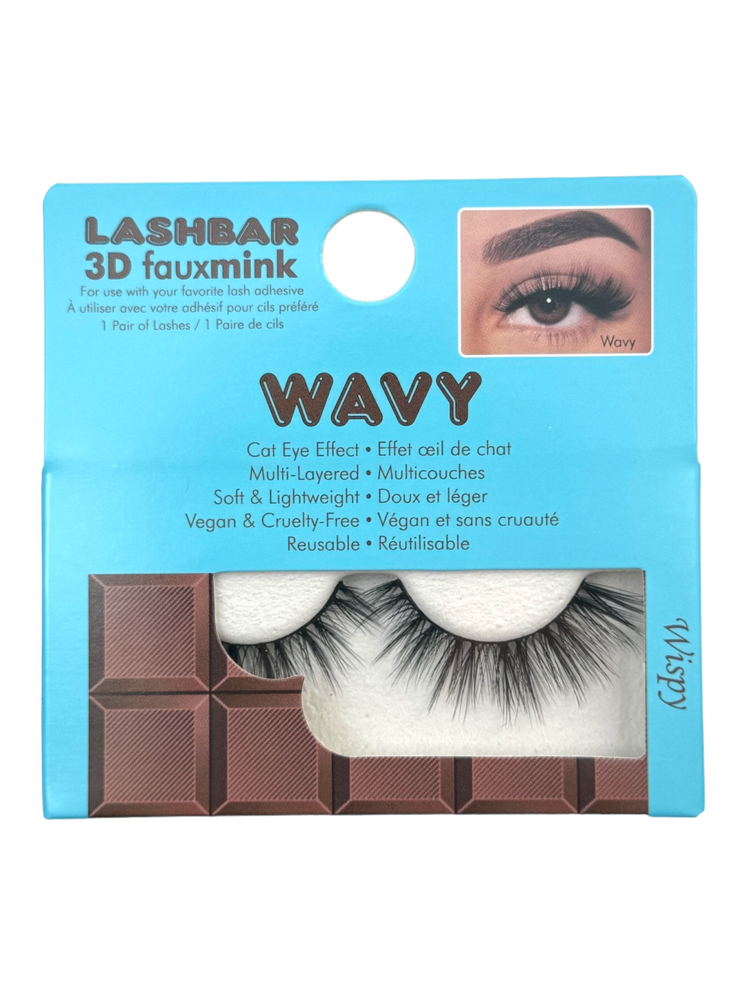 Wavy 3D Fauxmink Lashbar False Eyelashes  *Bio Packaging