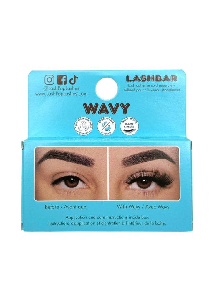 Wavy 3D Fauxmink Lashbar False Eyelashes  *Bio Packaging