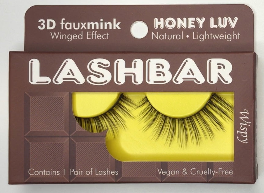 Single-Pack Honey Luv 3D Fauxmink Lashbar False Eyelashes<br>(Case of 24)