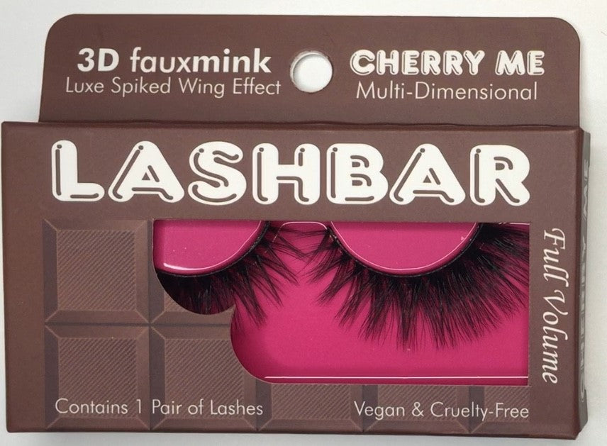 Single-Pack Cherry Me 3D Fauxmink Lashbar False Eyelashes<br>(Case of 24)