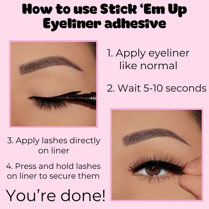 Stick 'Em Up Eyeliner + Lash Adhesive (Black)