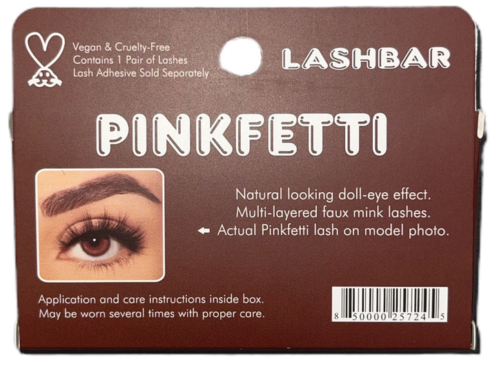 Single-Pack Pinkfetti 3D Fauxmink Lashbar False Eyelashes<br>(Case of 24)