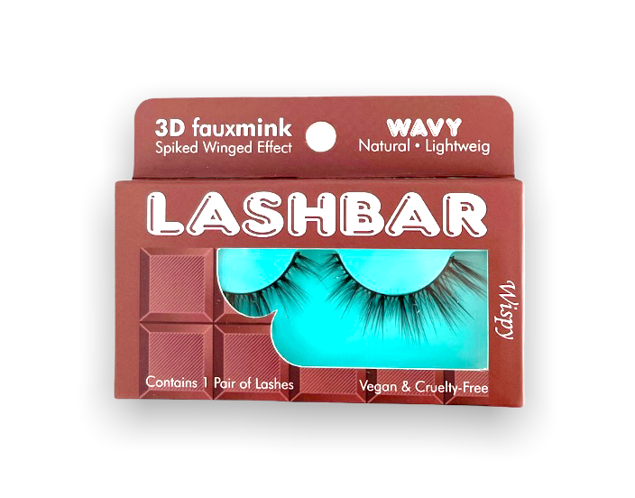 Single-Pack Wavy 3D Fauxmink Lashbar False Eyelashes