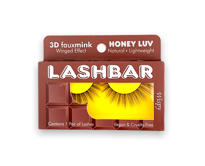 Single-Pack Honey Luv 3D Fauxmink Lashbar False Eyelashes