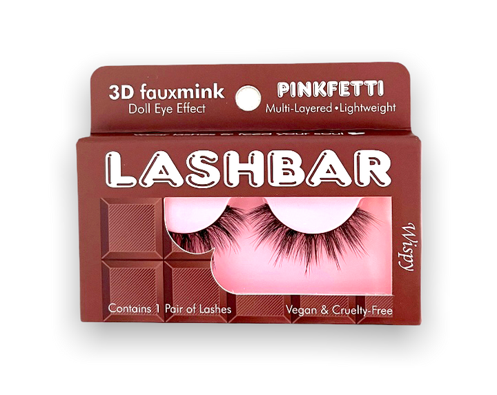 Single-Pack Pinkfetti 3D Fauxmink Lashbar False Eyelashes